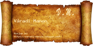Váradi Manon névjegykártya